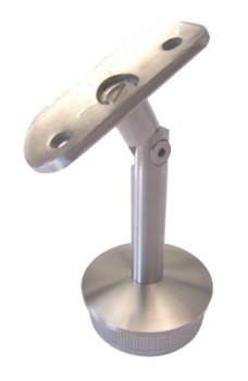 Handlaufst�tze beweglich, 48,3/2,0 mm, Endkappe gew�lbt, V2A