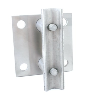 Wandhalterung 85/85 mm, mehrteilig, f�r Pfosten 42,4 mm, V2A