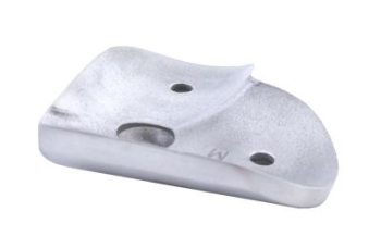 Eck-Anschraubplatte (90 Grad) f�r Handlauf 42,4 mm, V2A