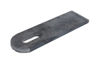 Anschwei�lasche 100/30/5 mm, Loch: ca. 9 x 25 mm, Eisen roh