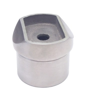 Adapter/Rohrverbinder 42,4/2,0 mm mit Flachansatz, V2A