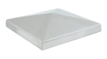 Zierkappe 80 x 80 mm, geschliffen auf Korn 320, So-Angebot, V2A