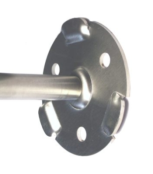 Handlauftr�ger kompl. mit Abdeckrosette u. Anschraubplatte 42,4
