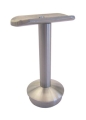 Handlaufst�tze f�r Pfosten 33,7/2,0 mm, Anschraubplatte w�hlbar
