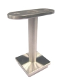 Handlaufst�tze starr, 25/25/2,0 mm, Anschraubplatte w�hlbar, V2A