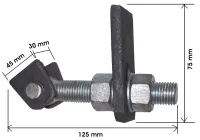Eisen-Torband M12, teilverzinkt und einstellbar