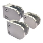 Glasklemmen halbrund Glasklemmen halbrund aus V2A (AISI 304) oder V4A (AISI 316)
