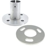Bodenanker für Rohr 42,4 mm Bodenanker und Wandanschlüsse für Rohr 42,4/2,0 mm, V2A (AISI 304)