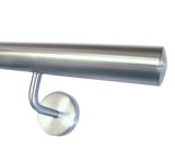 Edelstahlhandlauf mit Rosetten Edelstahlhandläufe 33,7 mm inkl. Rosetten - Handlaufträger fest verschweißt