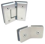 Glasscharniere Scharniere, Glasverbinder und Glasbefestigungen aus V2A (AISI 304)
