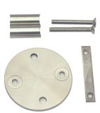 Einzelteile für Wandbefestigung Anschraubplatten und viele Einzelteile zur vorgesetzten Pfostenmontage