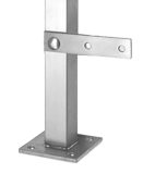 Edelstahlbalkonpfosten aufgesetzt Balkonpfosten aus Edelstahl V2A (1.4301) für aufgesetzte Befestigung