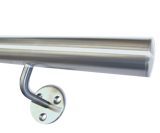 Edelstahlhandlauf mit Durchmesser 33,7 mm Edelstahlhandläufe 33,7 mm ohne Rosetten - Handlaufträger fest verschweißt