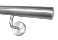 Edelstahlhandlauf mit Rosetten Edelstahlhandläufe 33,7 mm inkl. Rosetten - Handlaufträger fest verschweißt