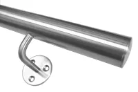 Edelstahlhandlauf Edelstahlhandläufe 42,4 mm ohne Rosetten - Handlaufträger angeschweißt