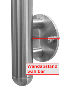 Abstand zur Wand wählbar