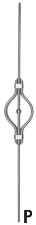 Edelstahl Zierstab P