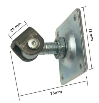 Eisen-Torband M16, teilverzinkt, Anschraubplatte ca. 78/78 mm