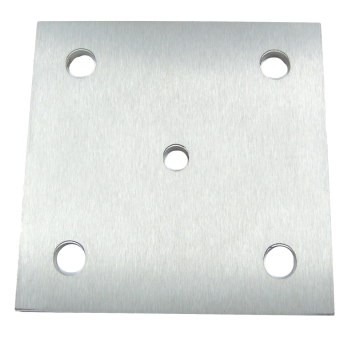 FeNau Ankerplatte – 120×6 Mm, Mittelbohrung 49 Mm, Aus Edelstahl V2A (AISI 304), Korn 240 Geschliffen