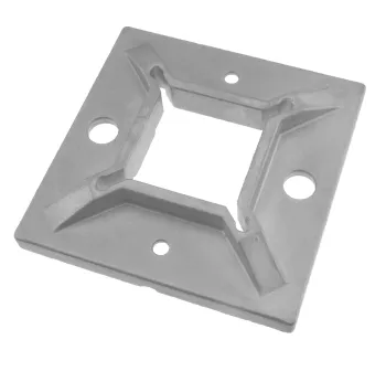 Bodenflansch für Pfostenbefestigung 40 x 40 mm in Edelstahl