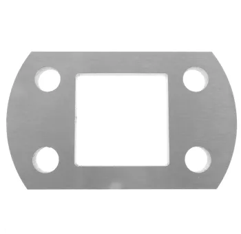 Edelstahl Ankerplatte rechteckig für Rohr 40 x 40 mm