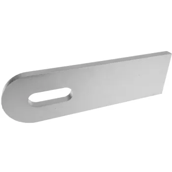 Lasche aus Edelstahl - lang - mit Langloch