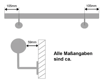 Bemaßung für Länge bis 700mm