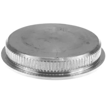 Einschlagkappe aus Edelstahl für Rohr 42,4 x 2,0 mm, gewölbt und massiv