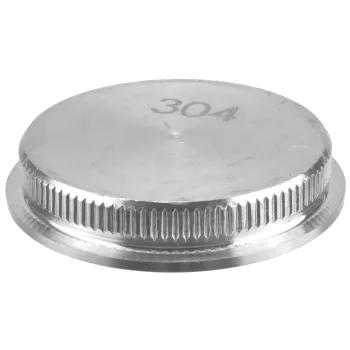 Massive Einschlagkappe für Rohr 42,4 x 2,0 mm mit Rändelung
