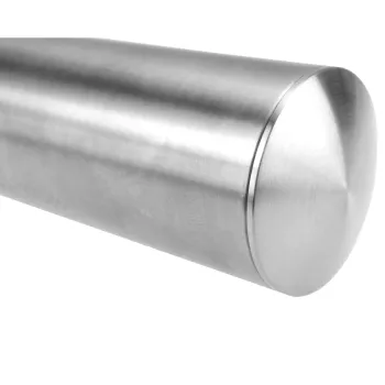 Gewölbte Edelstahl Einschlagkappe für Rohr 42,4 x 2,0 mm in massiver Ausführung