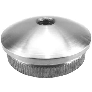 Endkappe für Rundrohr 42,4 x 2,0 mm - gewölbt und massiv + Gewinde