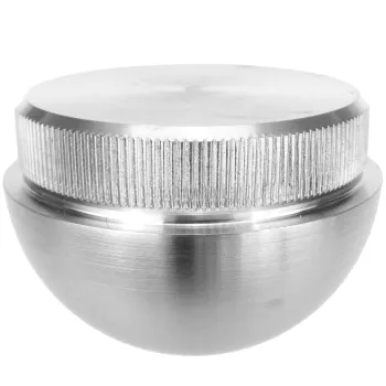 Halbrunde Endkappe 42,4 x 2,0 mm in massiver Ausführung