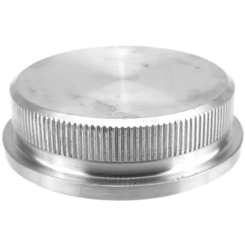 Edelstahl Endkappe gewölbt, 42,4 x 2,0 mm in vollmassiv
