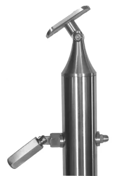Edelstahlpfosten 42,4/2,0mm, inkl. 6 Seilspanner mit Gelenk