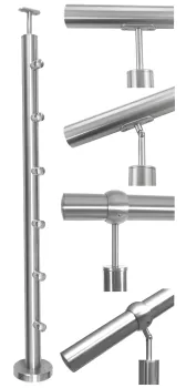 Geländerpfosten mit Rohrdurchmesser 33,7 mm