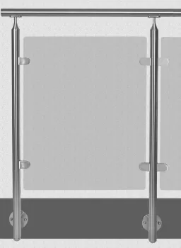 Komplettbausatz für Glasgeländer und für Wandmontage