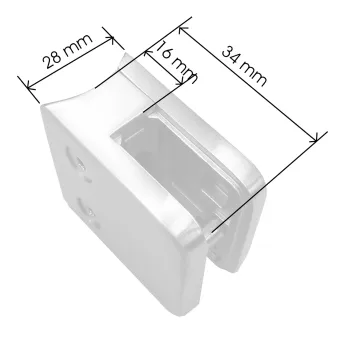 Glasklemme verzinkt, 45/45 mm, für Rohr 42,4 mm