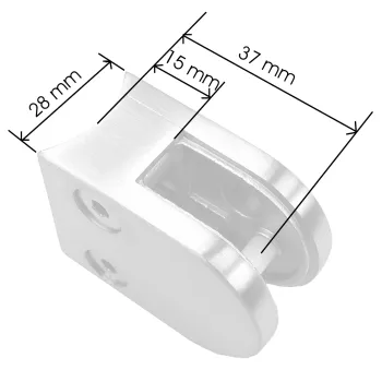 Blechhalter für Rohr 42,4 mm in Edelstahleffekt