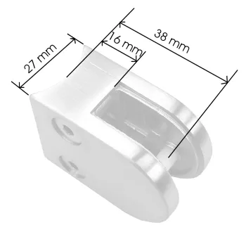 Glasklemme 50/40 mm, für Rohr 42,4 mm, Massbild