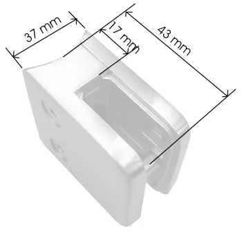 Glasklemme gross, für Rohr 42,4 mm