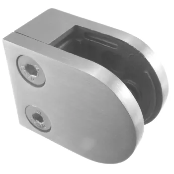 Glashalter 50 x 40 mm, flach, mit Sicherungsplatte