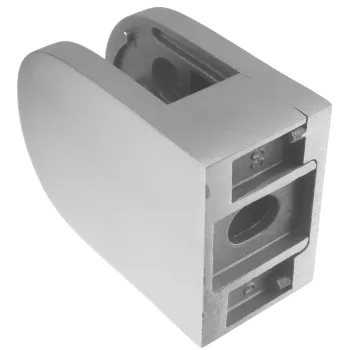 Glasklemme 63 x 45 mm mit Flachansatz, V2A