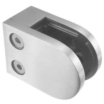 Glashalter 63 x 45 mm mit Flachansatz, V2A