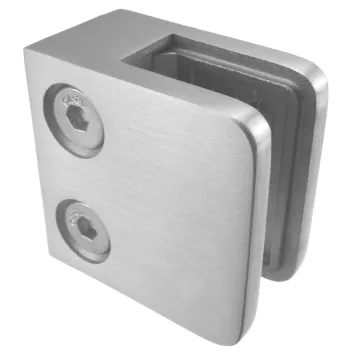 Glashalter 45 x 45 mm, mit flachen Ansatz, Sonderpreis