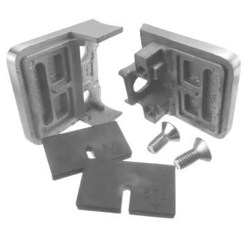 Glashalter 45 x 45 mm, für Rohr 42,4 mm