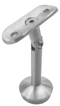 Handlaufstütze mit Gelenk - Rohr 33,7x2,0 mm - gewölbte Kappe