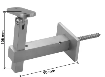 Handlaufträger beweglich, mit Aufsatzring 33,7 mm