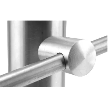 Edelstahl Querstabhalter zweiteilig für Rohr 42,4 mm