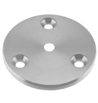 Edelstahlronde mit vier Bohrungen