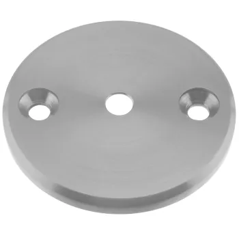 Ronde aus Edelstahl mit drei Bohrungen